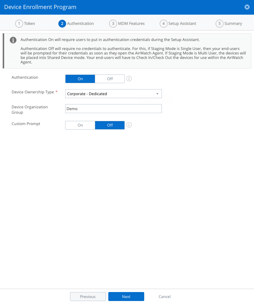 AirWatch - DEP Authentication