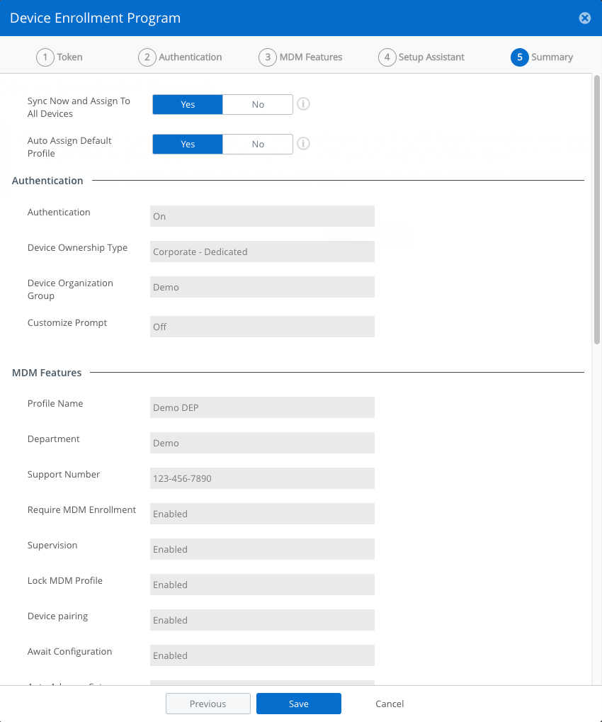 AirWatch - DEP Save